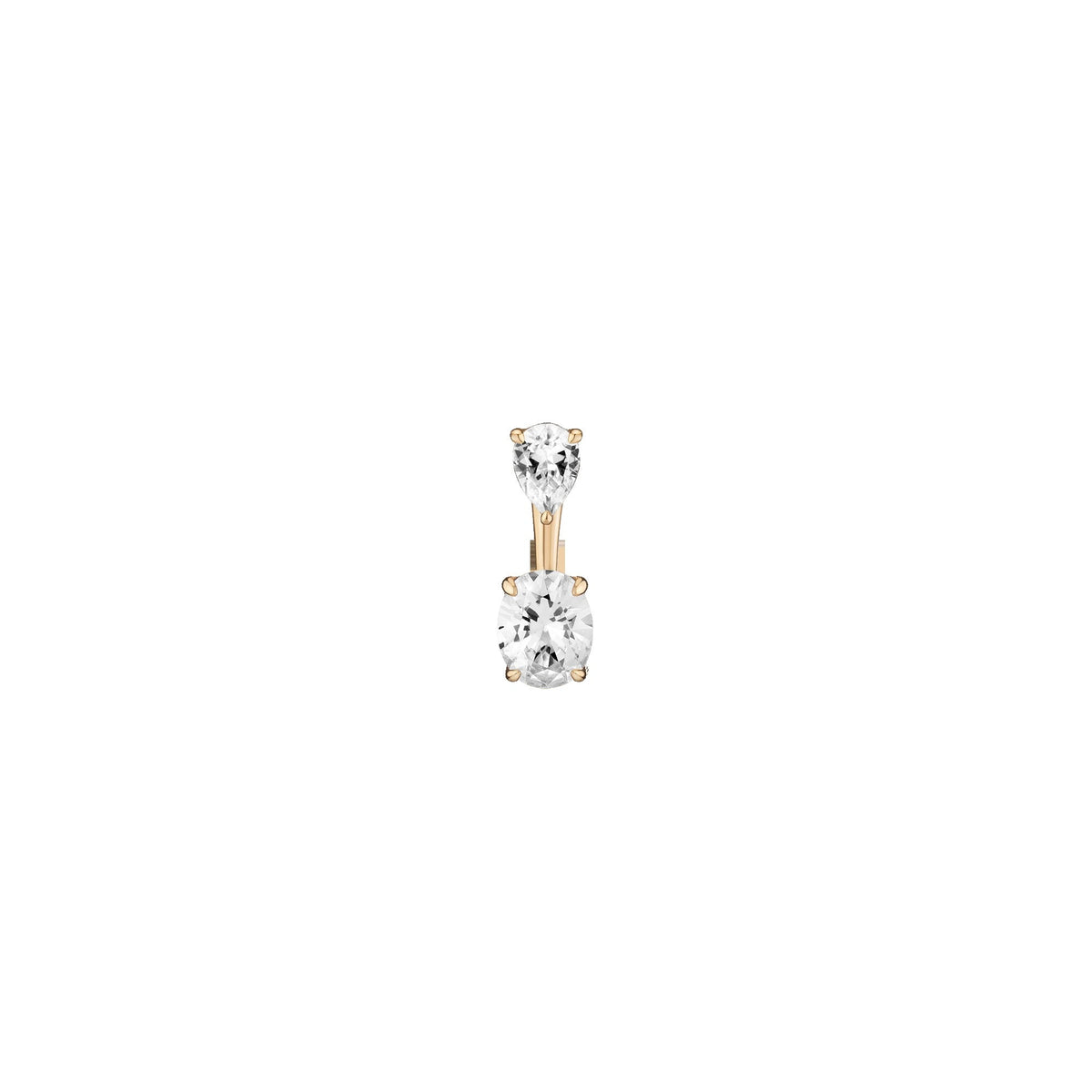 Lab Grown White Sapphire Ear Jacket