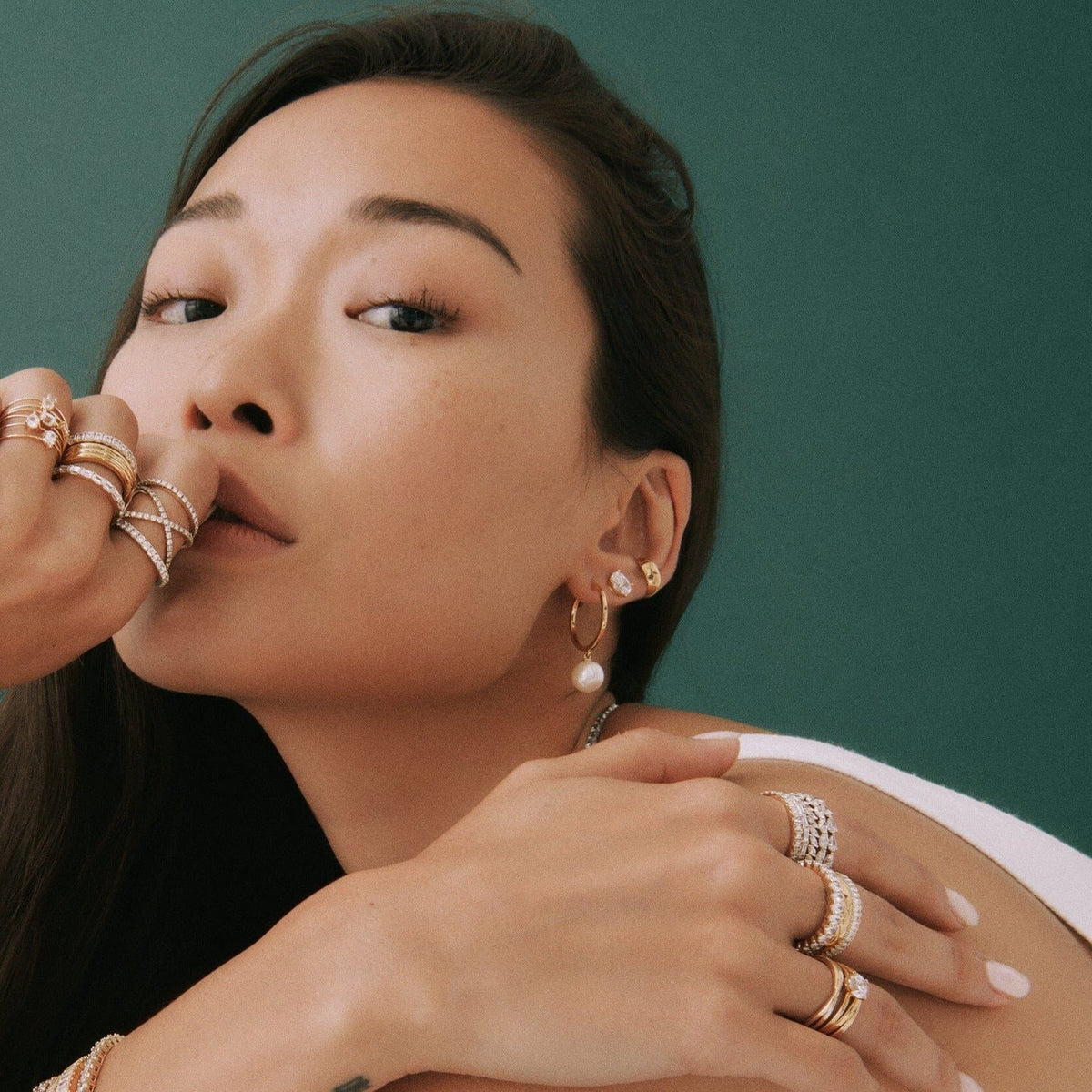 Pearl Hoop Earrings