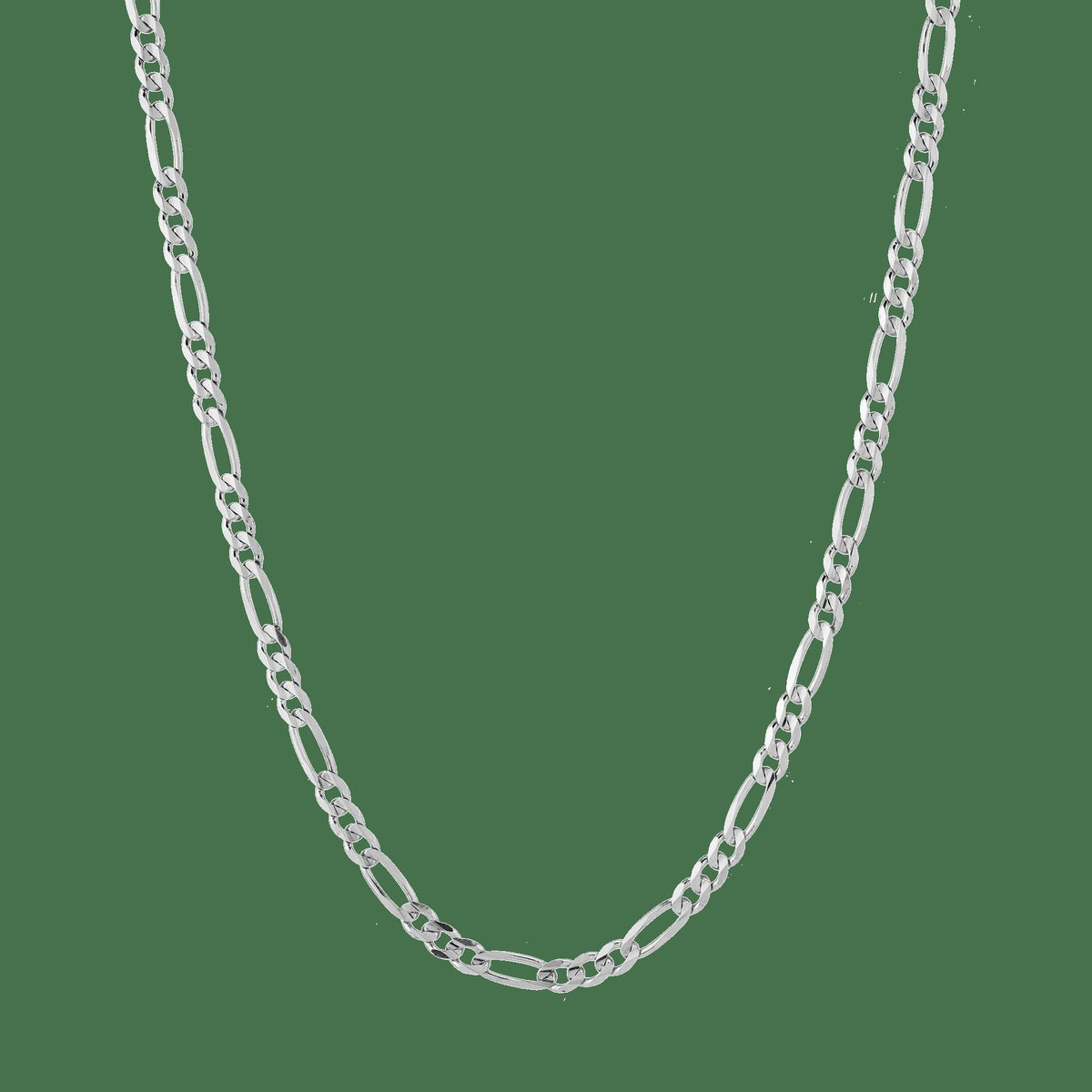Large Gold Figaro Chain Necklace