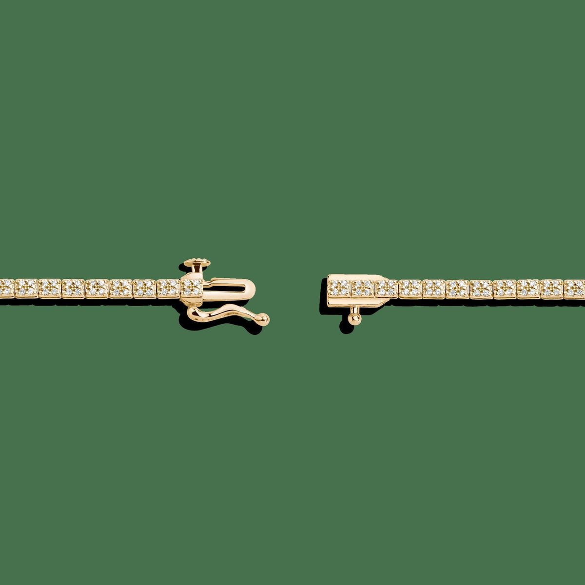 Diamond Cluster Tennis Bracelet
