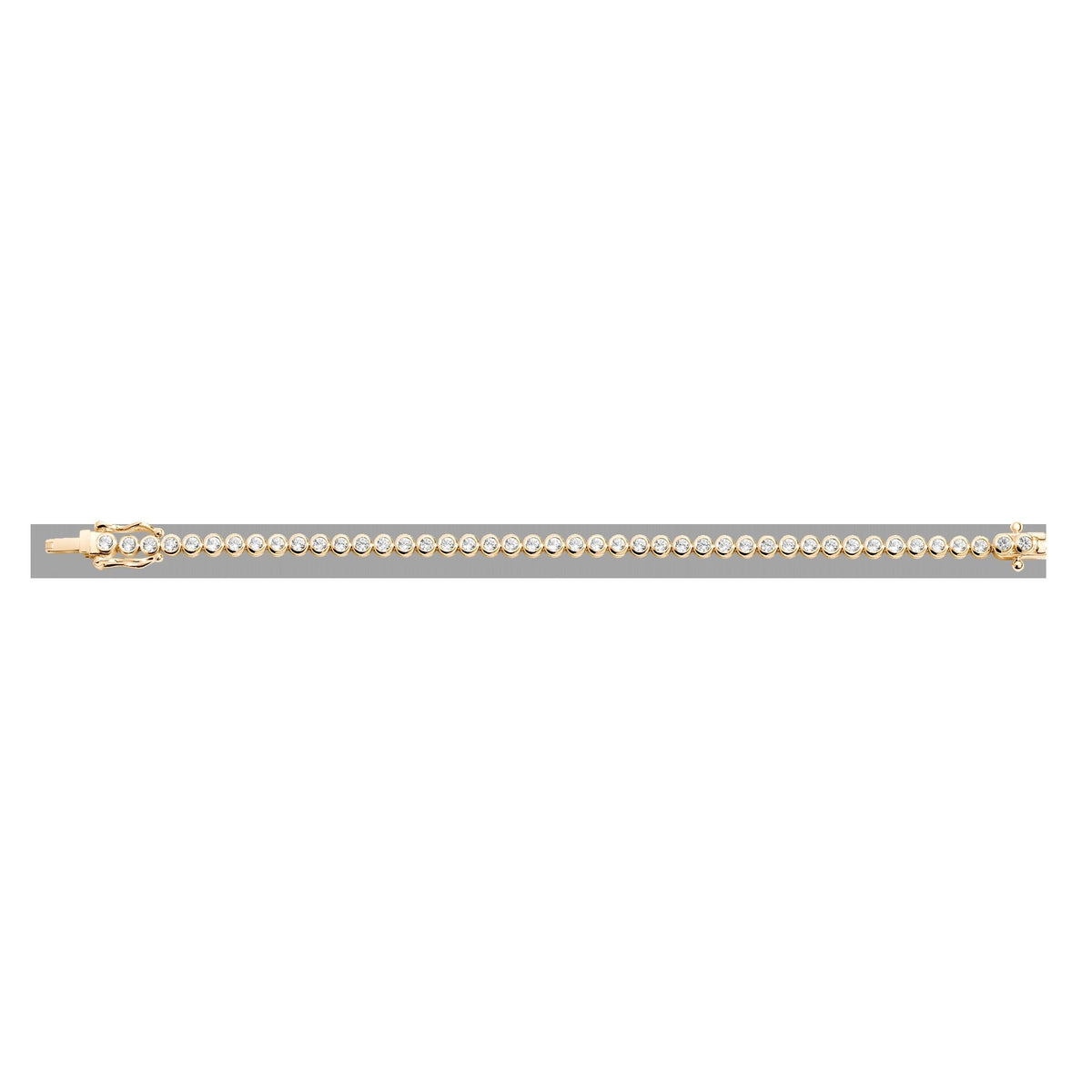 Lab Grown White Sapphire Bezel Tennis Bracelet