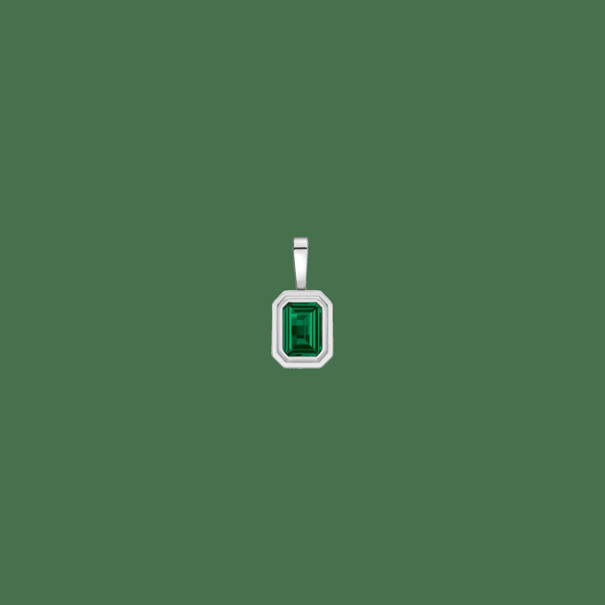 Lab Grown Emerald Heirloom Pendant