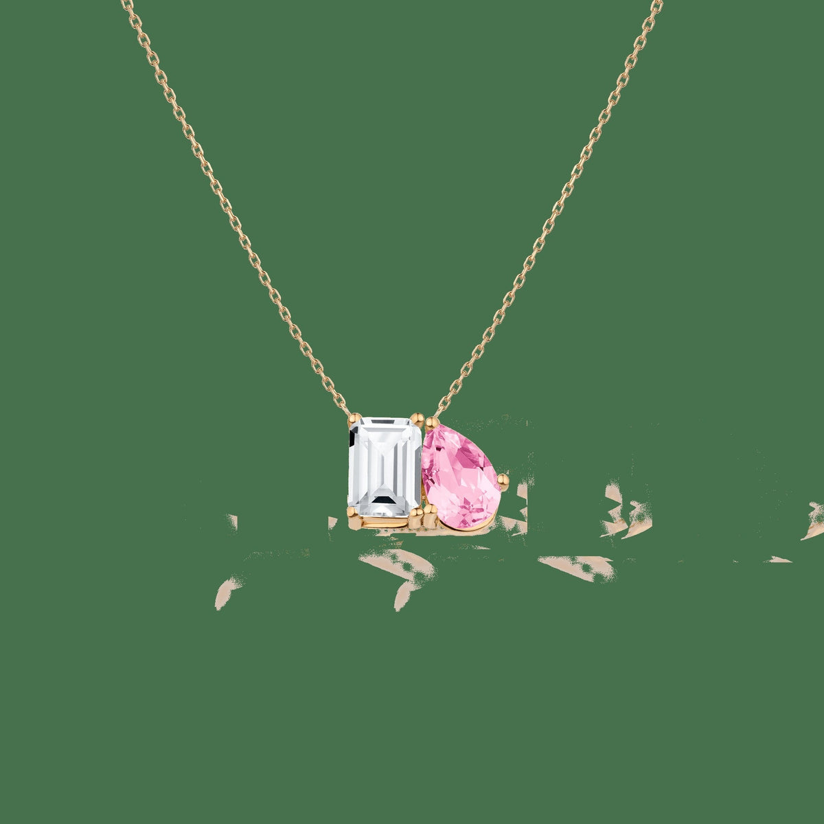 Toi et Moi Gemstone Classic Necklace