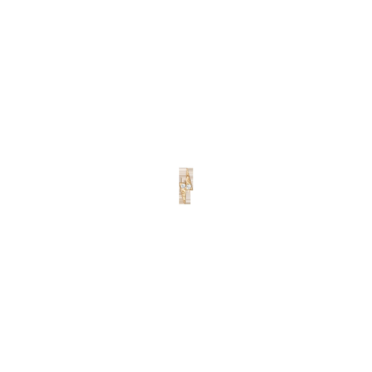 Lab Grown White Sapphire Bolt Stud Earrings