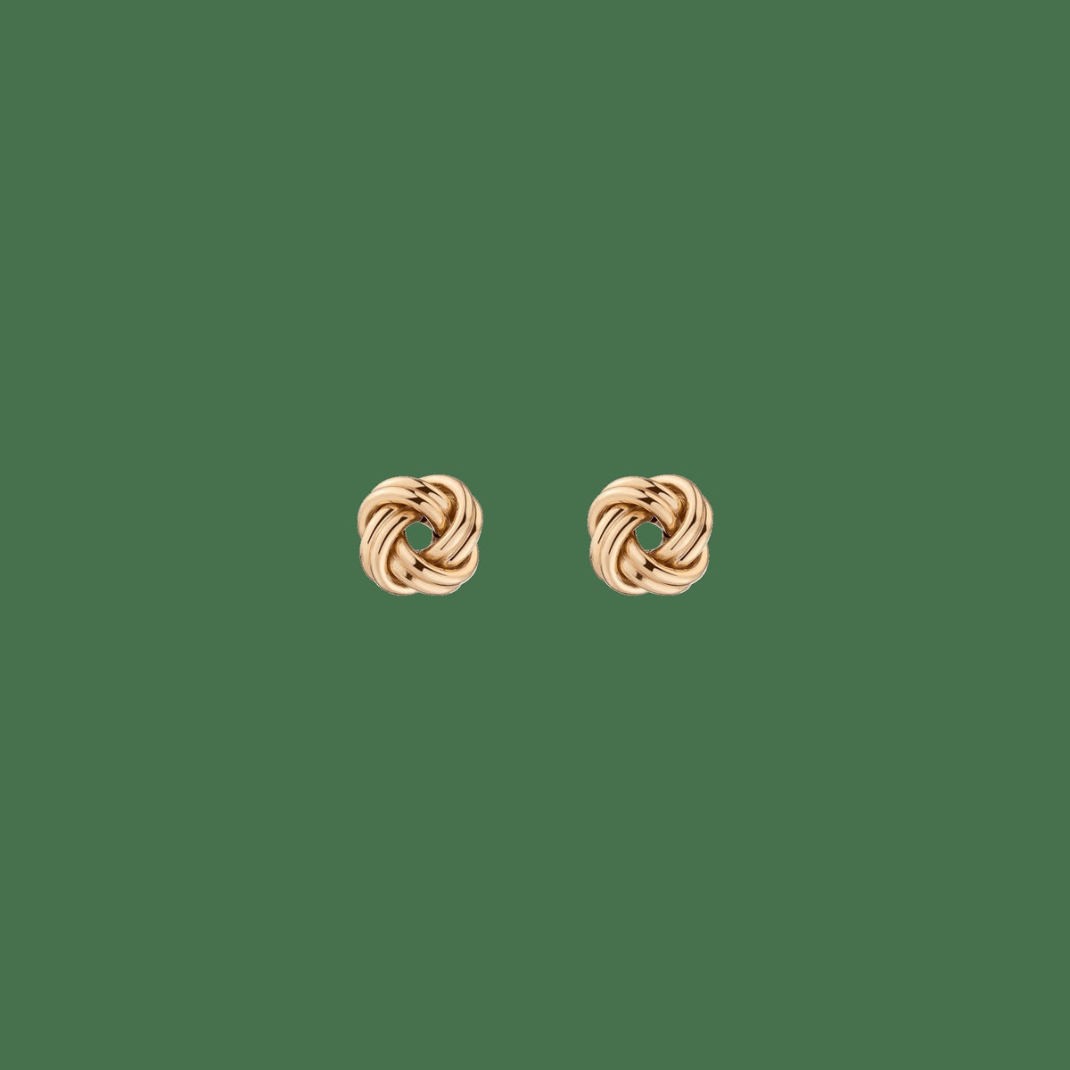 Gold Knot Stud Earrings
