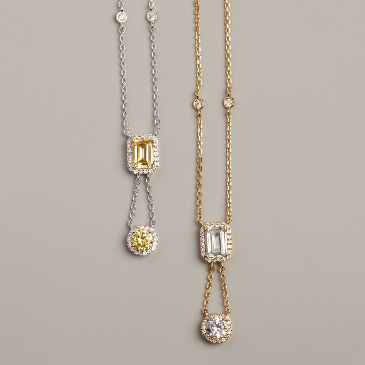 Lab Grown Canary Edwardian Lariat Necklace