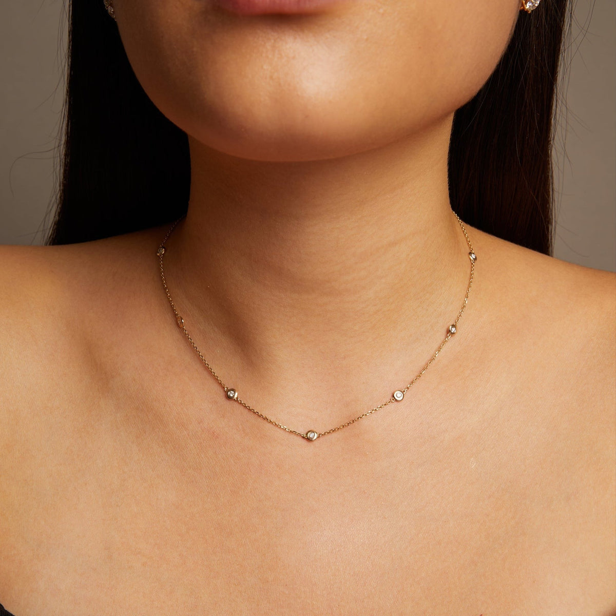 Bold Lab Grown Diamond Station Necklace