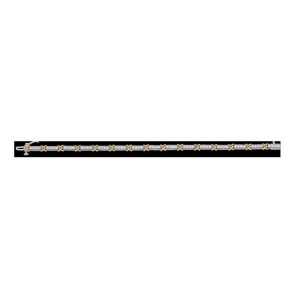 Lab Grown White Sapphire X Tennis Bracelet