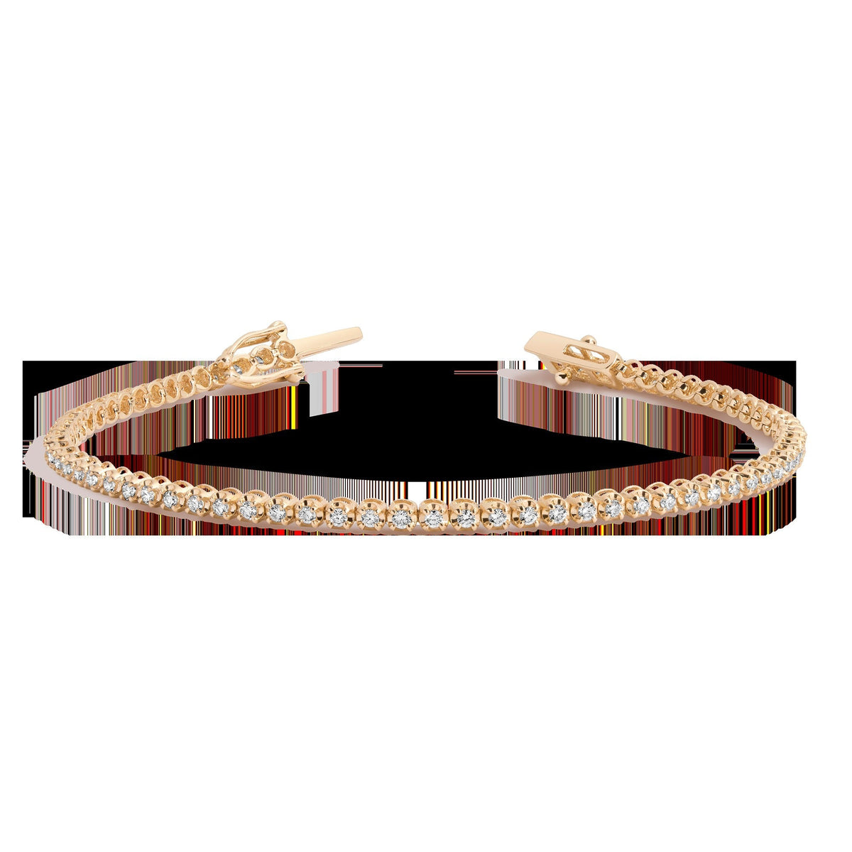 1ct Lab Grown Diamond Cupcake Tennis Bracelet