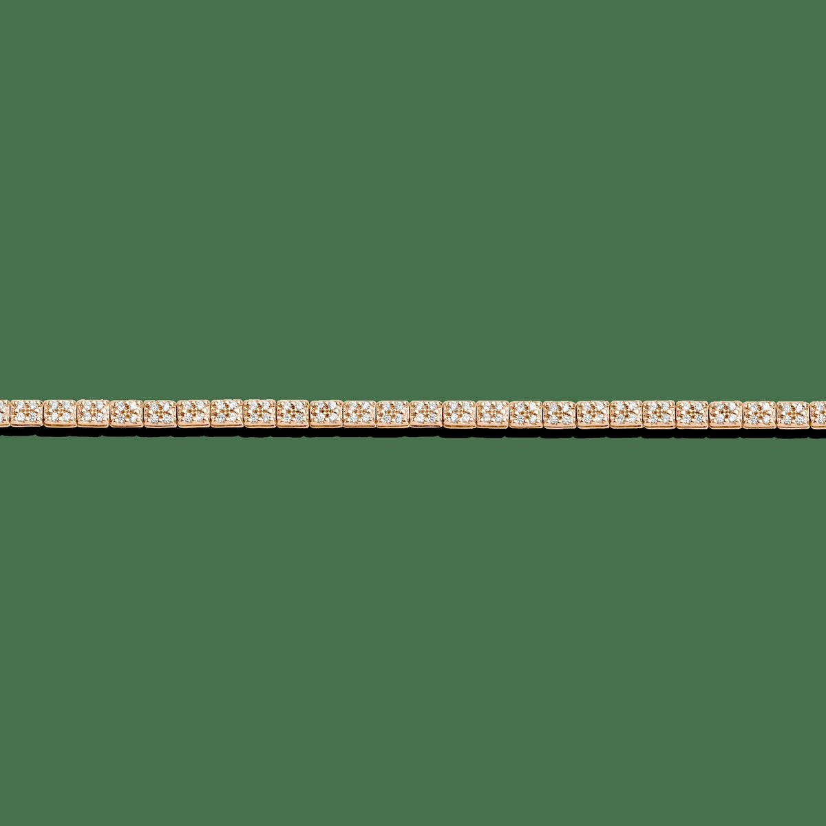Diamond Cluster Tennis Bracelet