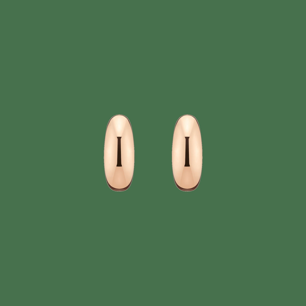 Gold Smooth Arch Hoops Medium