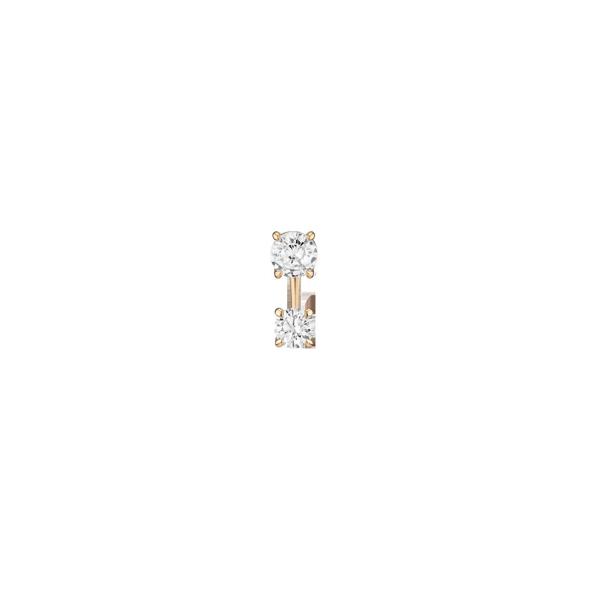Lab Grown Diamond Ear Jacket - 1ct Round Bottom Stone