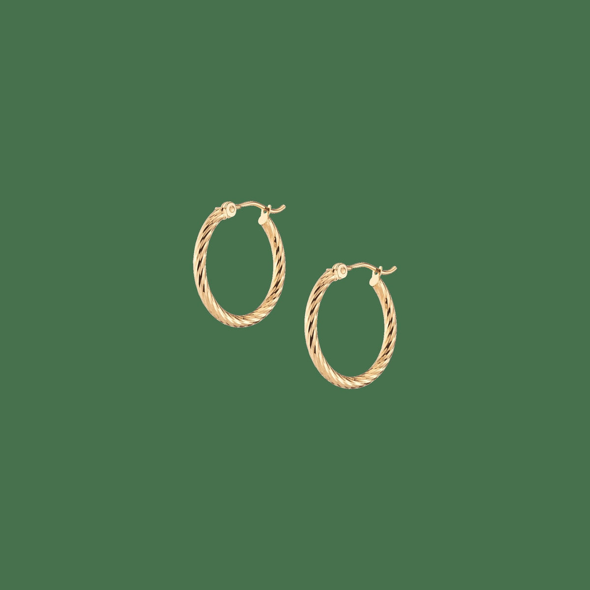Thin Twisted Hoop Earrings (20mm)