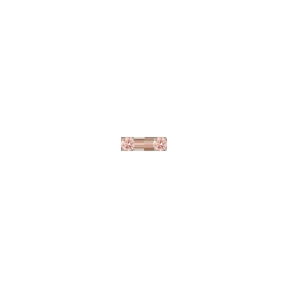 Lab Grown Pink Diamond Solitaire Stud Earrings