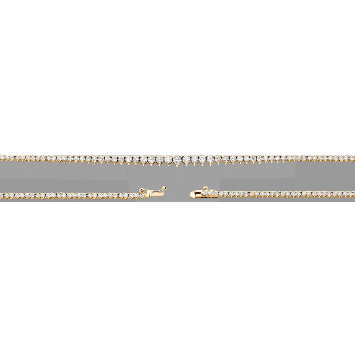 Everyday Three-Prong Graduated Tennis Necklace