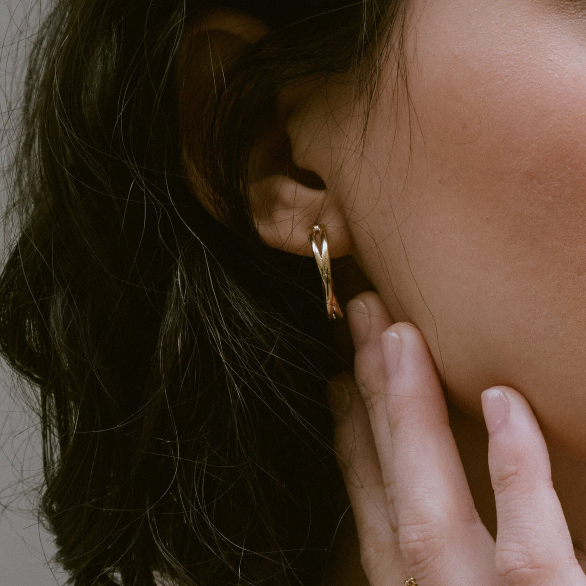 Crossover Hoop Earrings