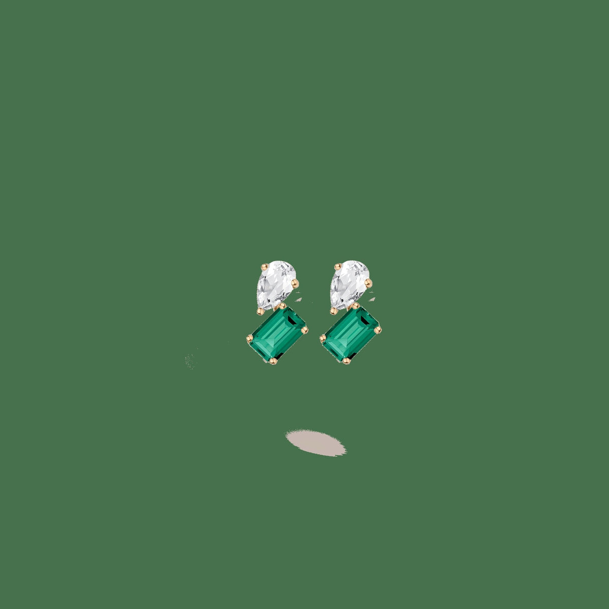 Toi et Moi Gemstone Mini Heirloom Earring