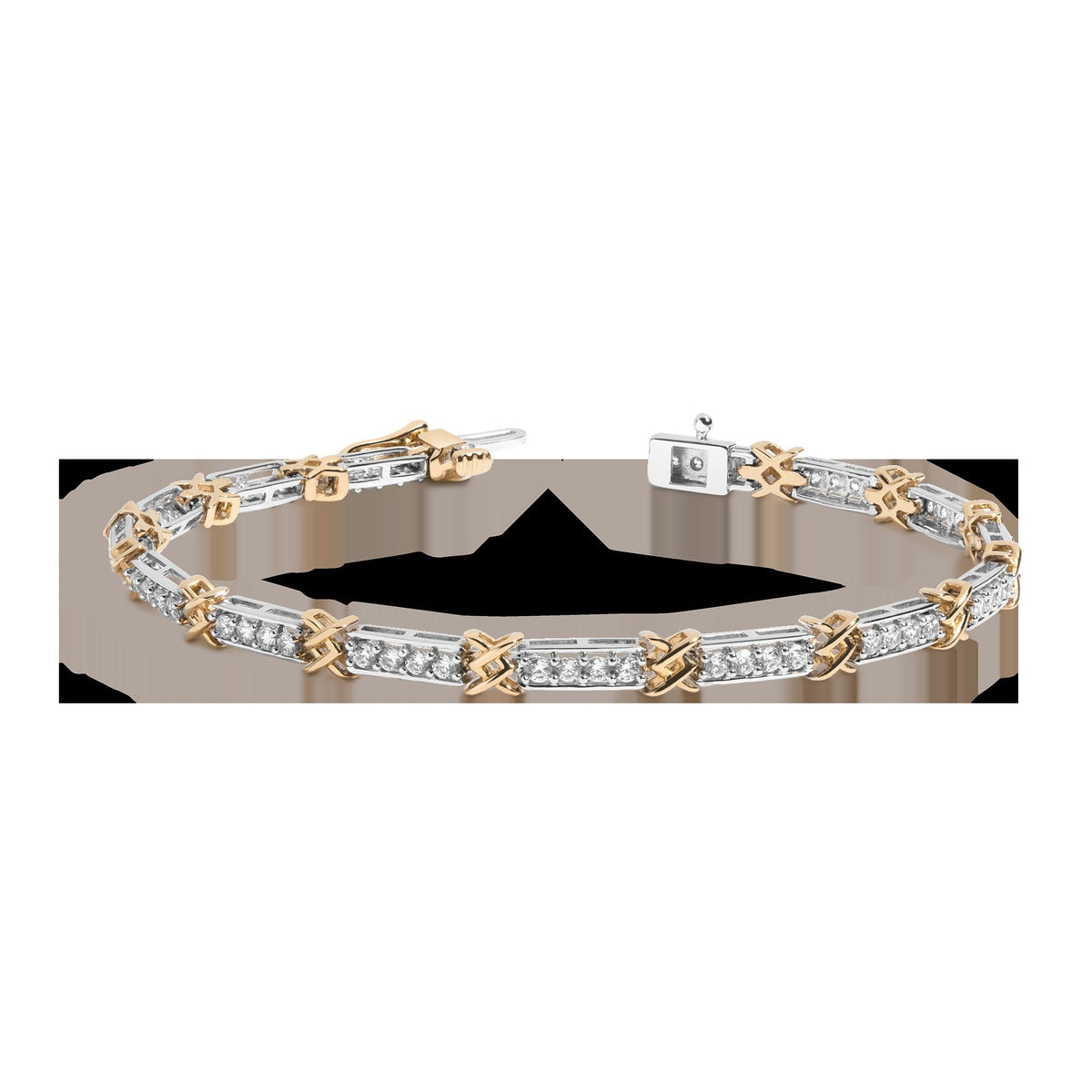 Lab Grown White Sapphire X Tennis Bracelet