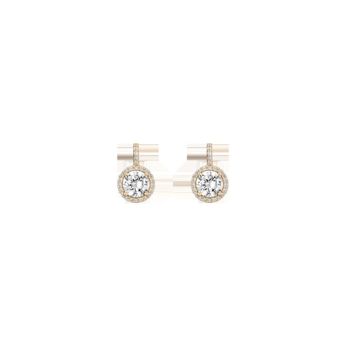 Lab Grown White Sapphire Edwardian Earrings