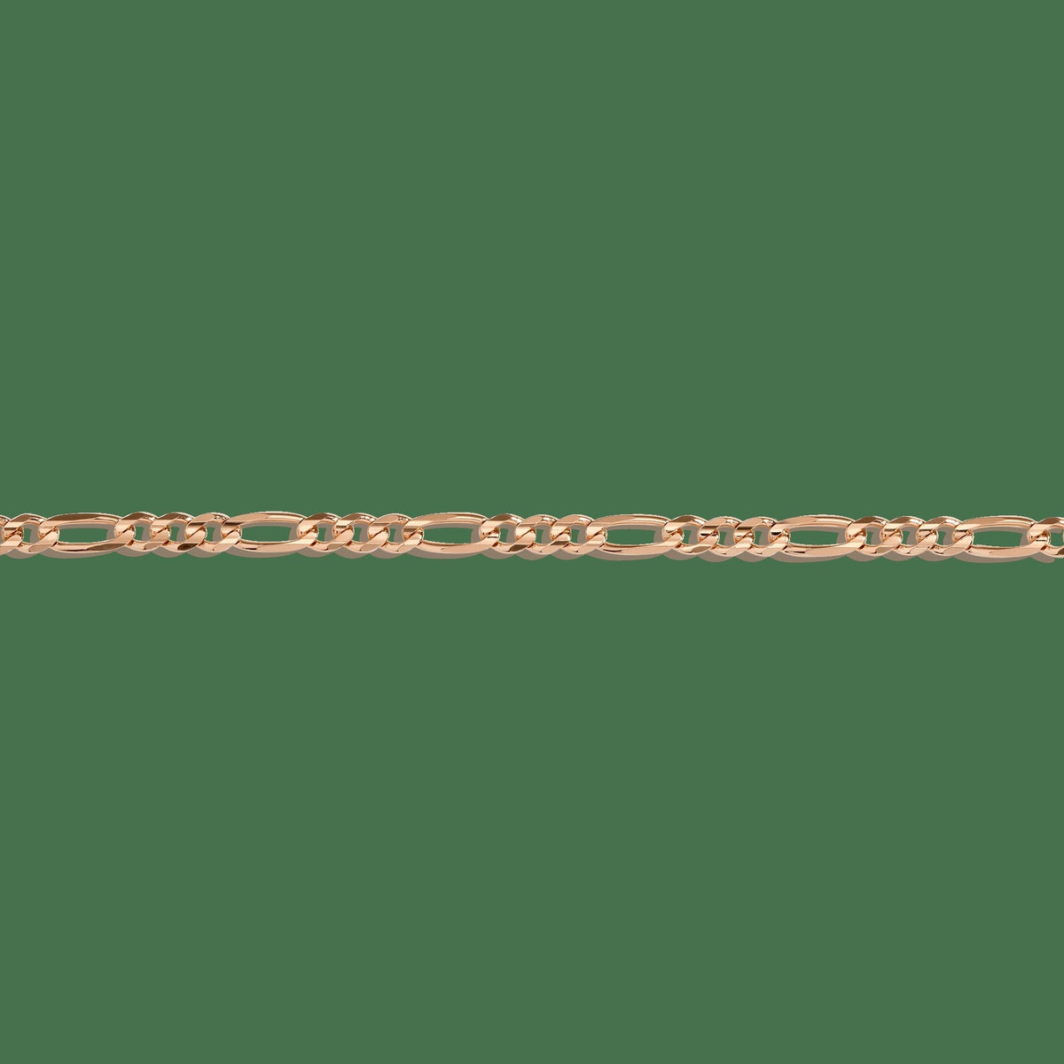 Large Gold Figaro Chain Bracelet