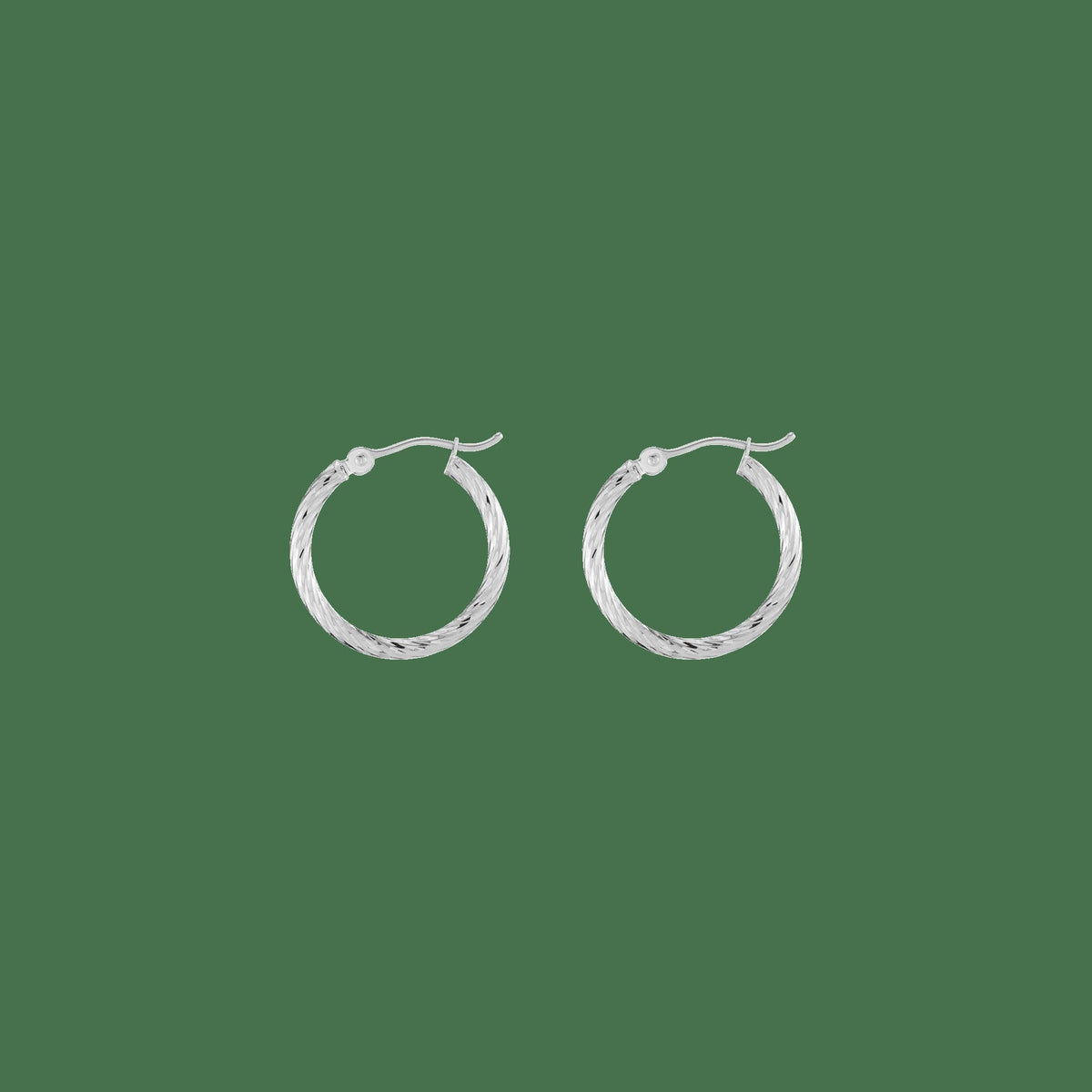 Thin Twisted Hoop Earrings (20mm)