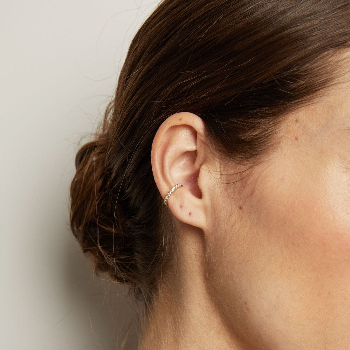Lab Grown White Sapphire Ear Cuff