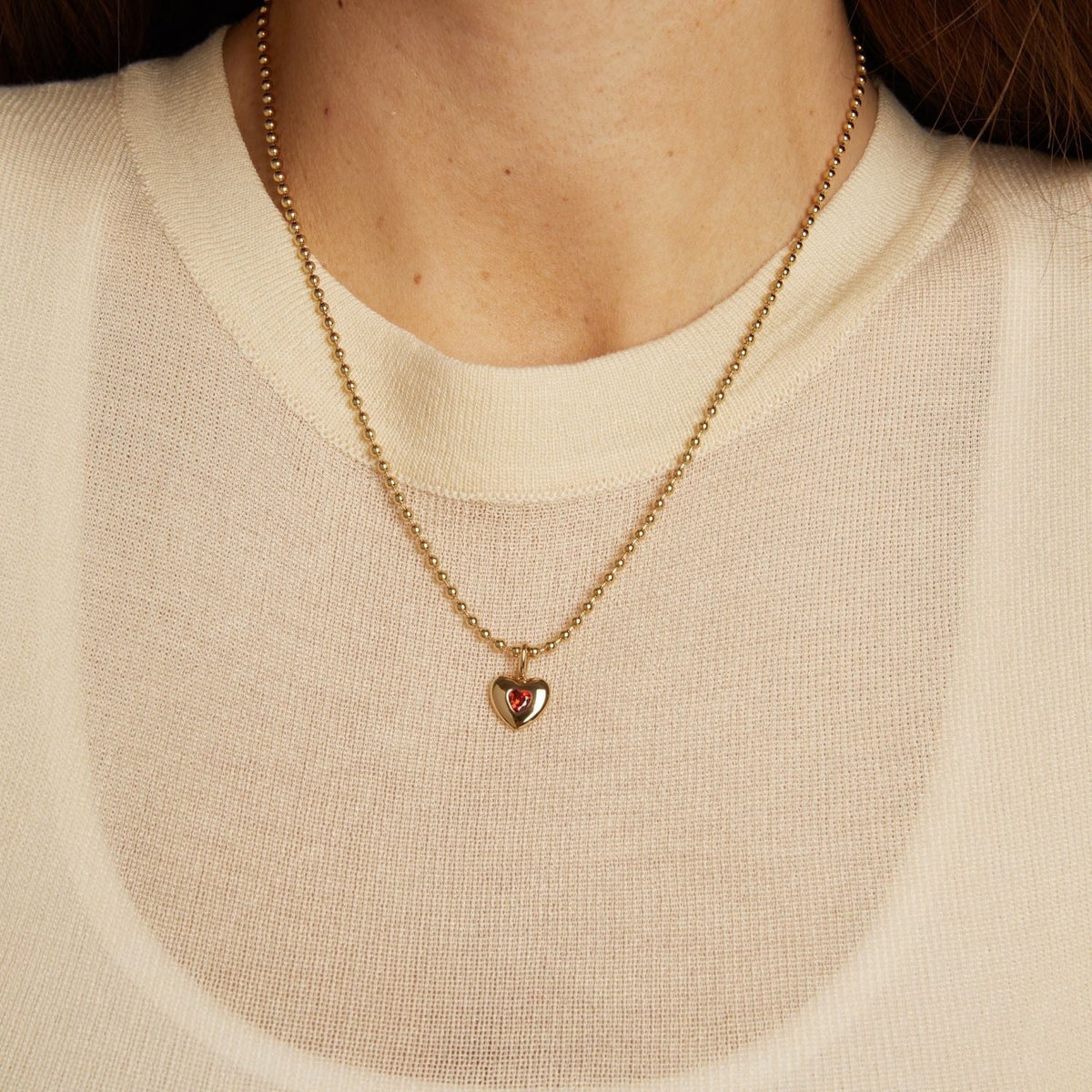 Gold Ball Chain Necklace