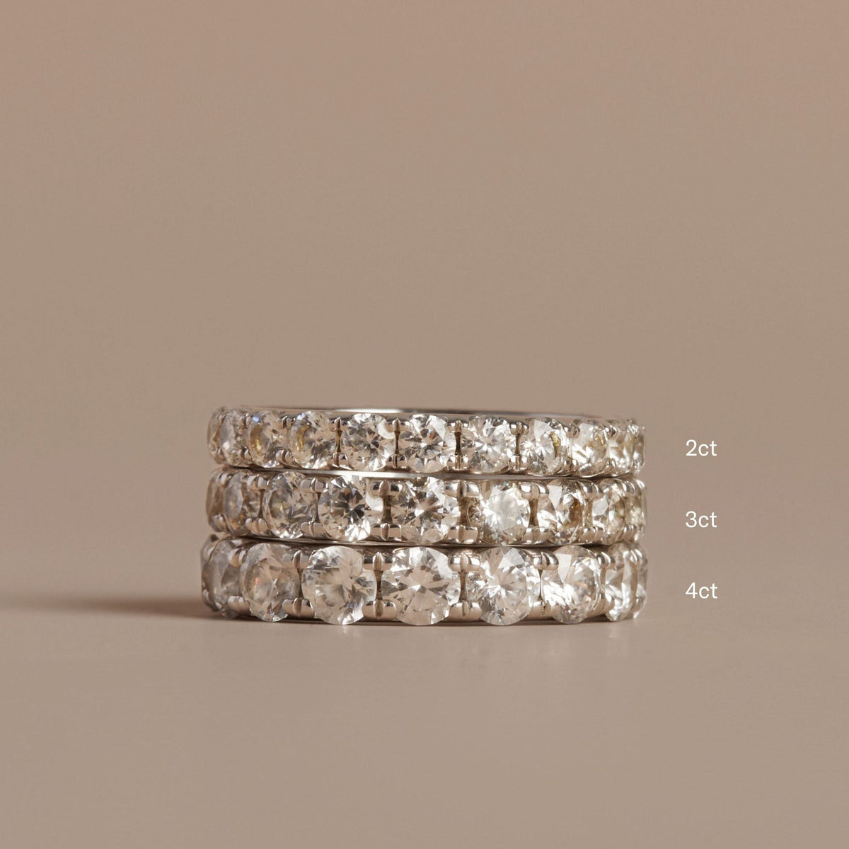 2ct Round Lab Grown Diamond Eternity Ring