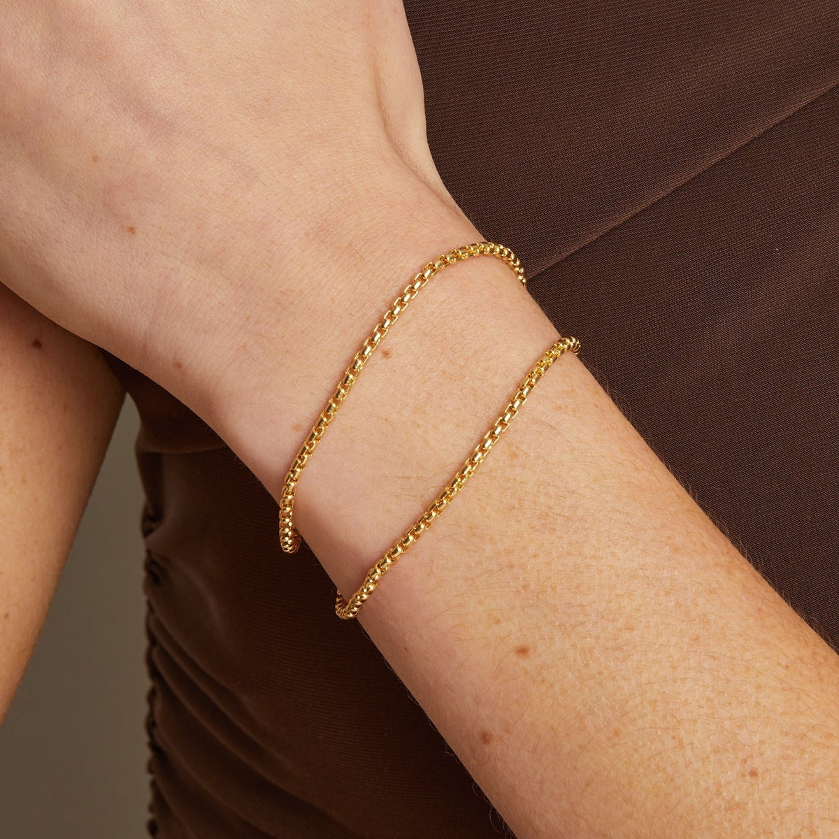 Round Box Chain Bracelet