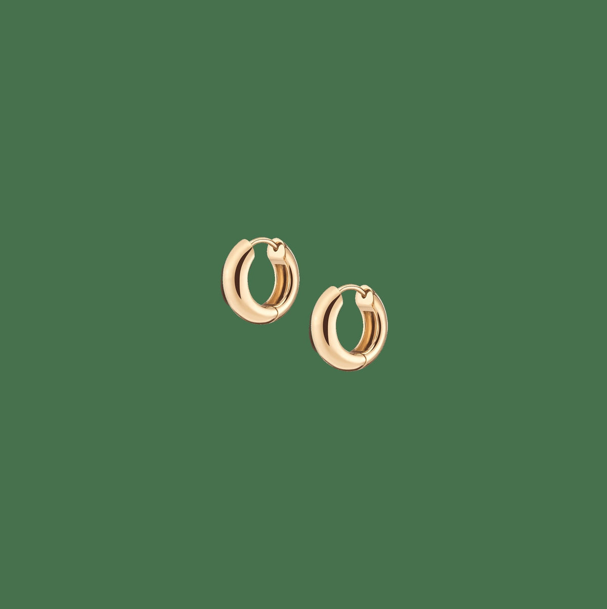 Small Chunky Hinged Hoop Earrings