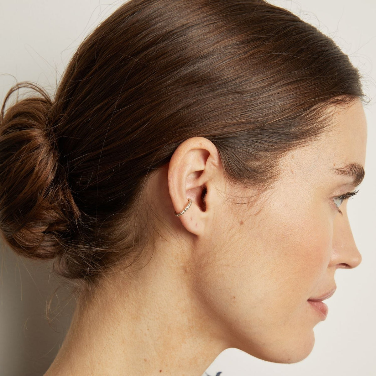 Lab Grown White Sapphire Ear Cuff