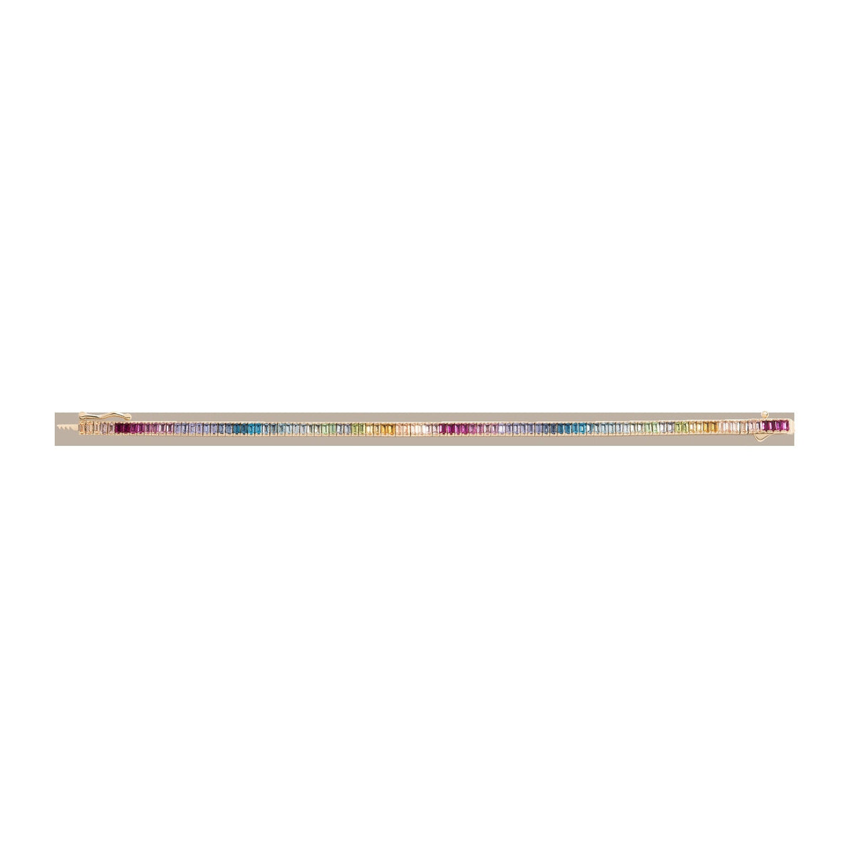 Ombré Rainbow Baguette Tennis Bracelet