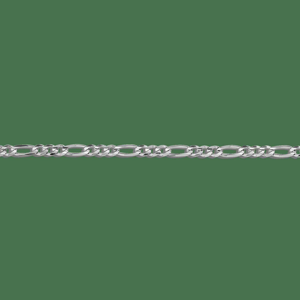 Large Gold Figaro Chain Bracelet
