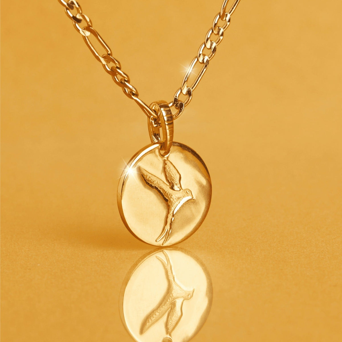 Story in Gold Engraved Pendant