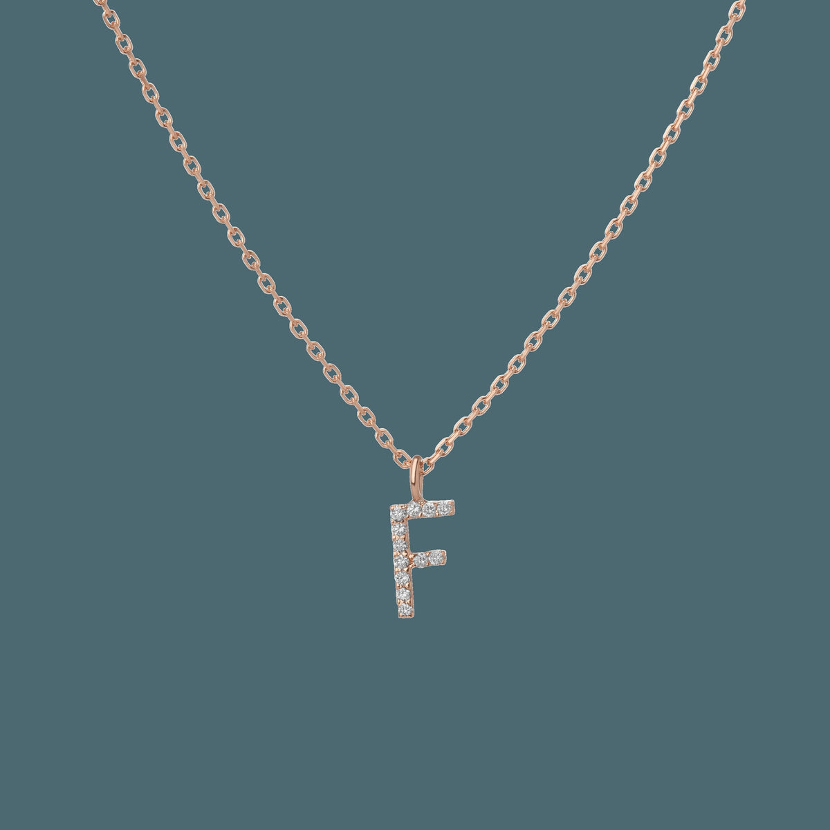 Classic Diamond Letter Necklace