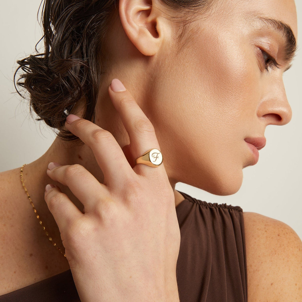 Round Signet Ring
