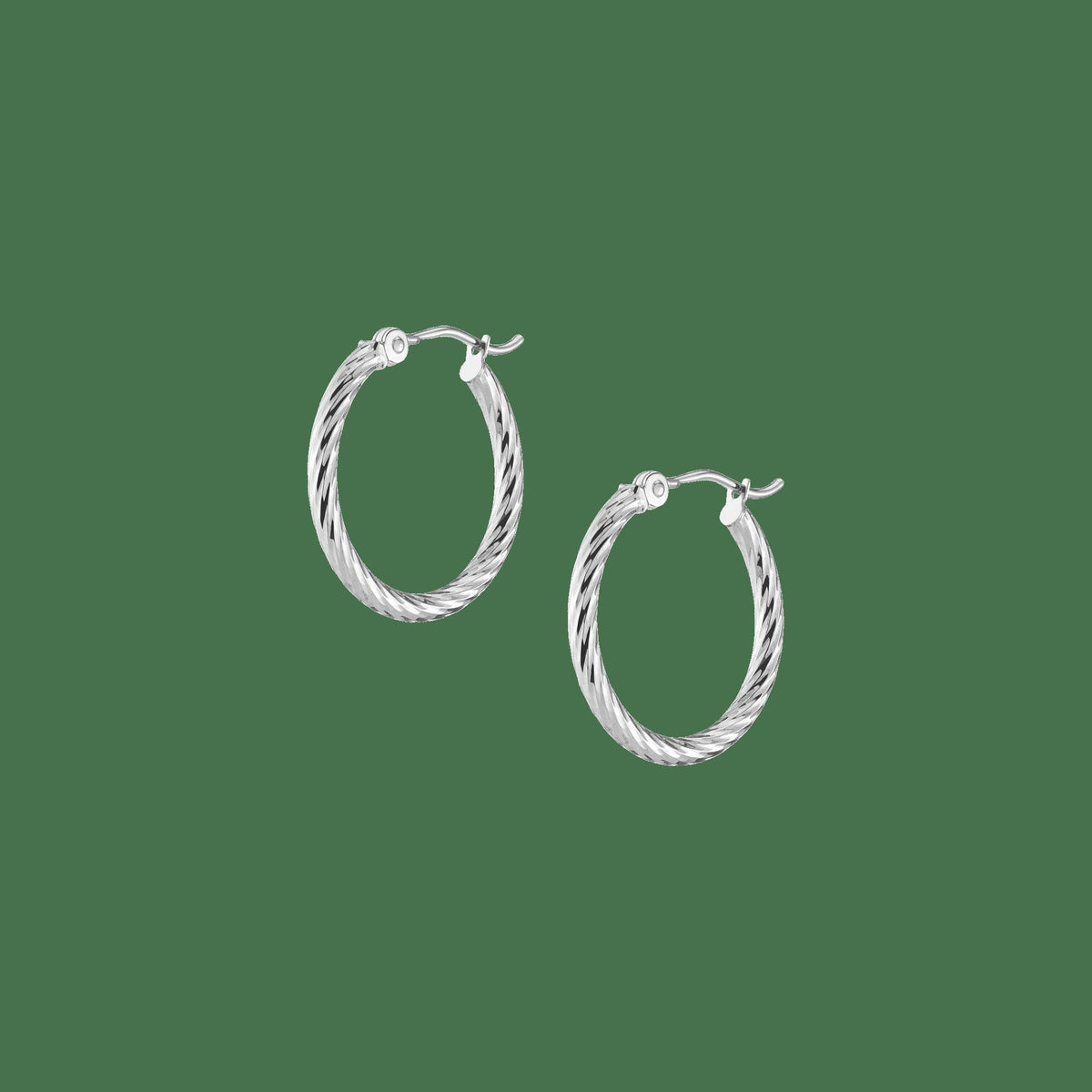 Thin Twisted Hoop Earrings