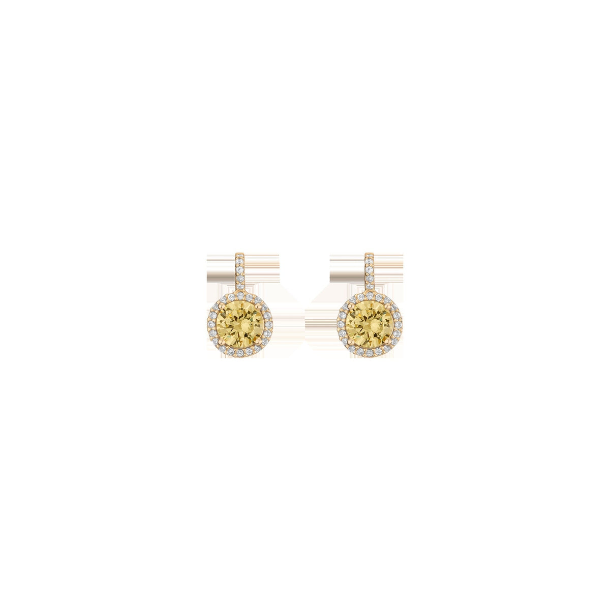 Lab Grown Canary Edwardian Earrings