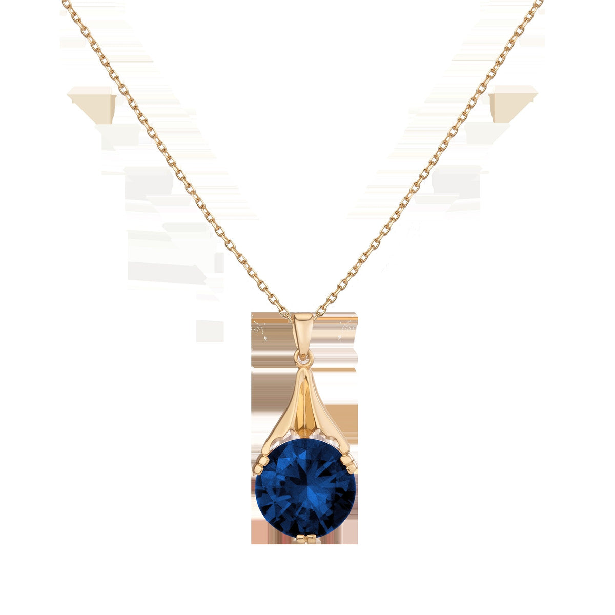 The Oma Lab Grown Blue Sapphire Necklace
