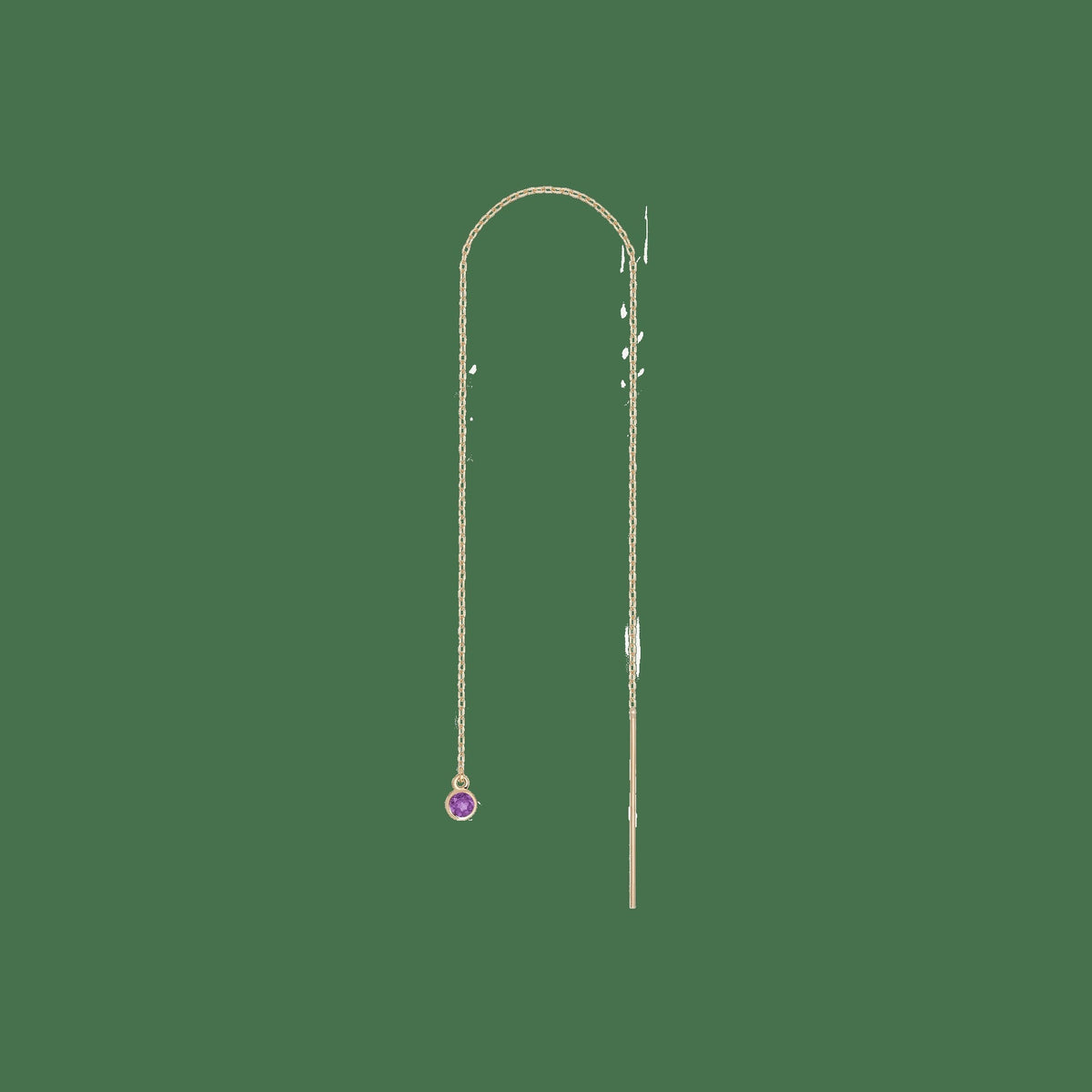 Birthstone Ear Chain Threader (Pair)