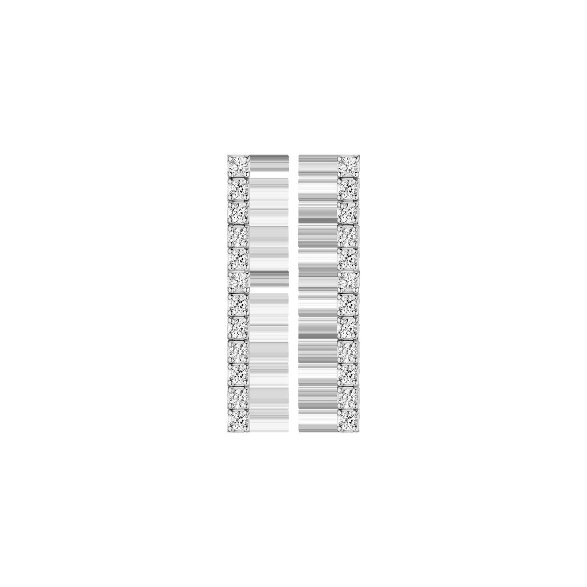 Lab Grown White Sapphire Tennis Earrings