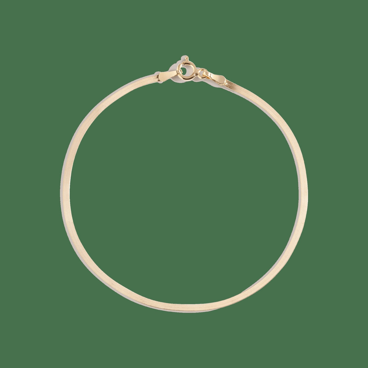 Gold Herringbone Chain Bracelet