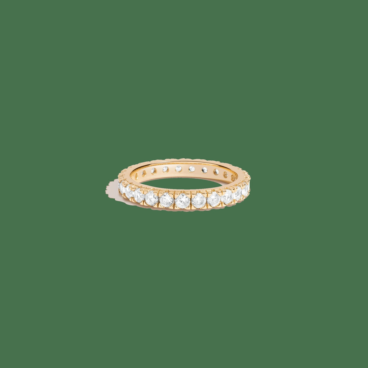 Lab Grown White Sapphire Eternity Ring