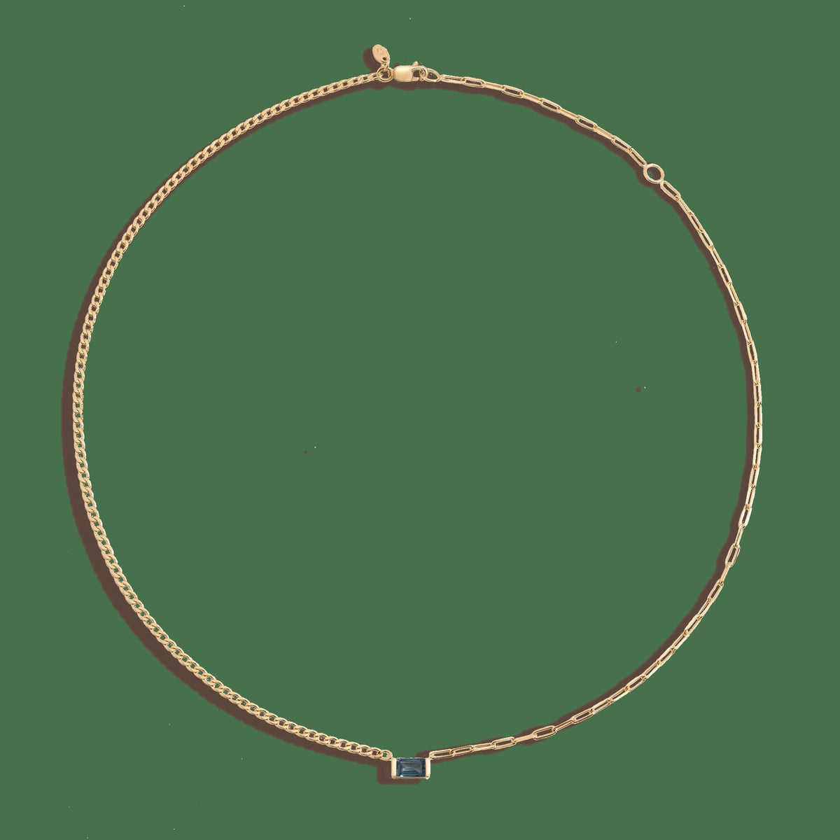 AURATE X MICHELLE: Tranquility Blue Topaz Chain Necklace