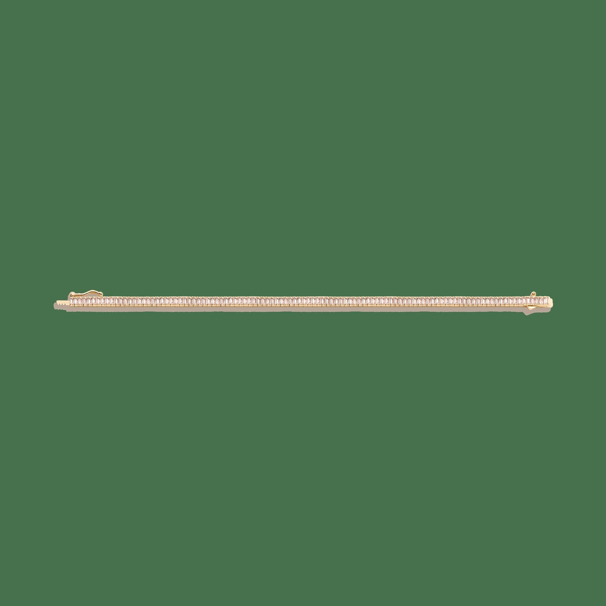 Lab Grown Morganite Baguette Tennis Bracelet