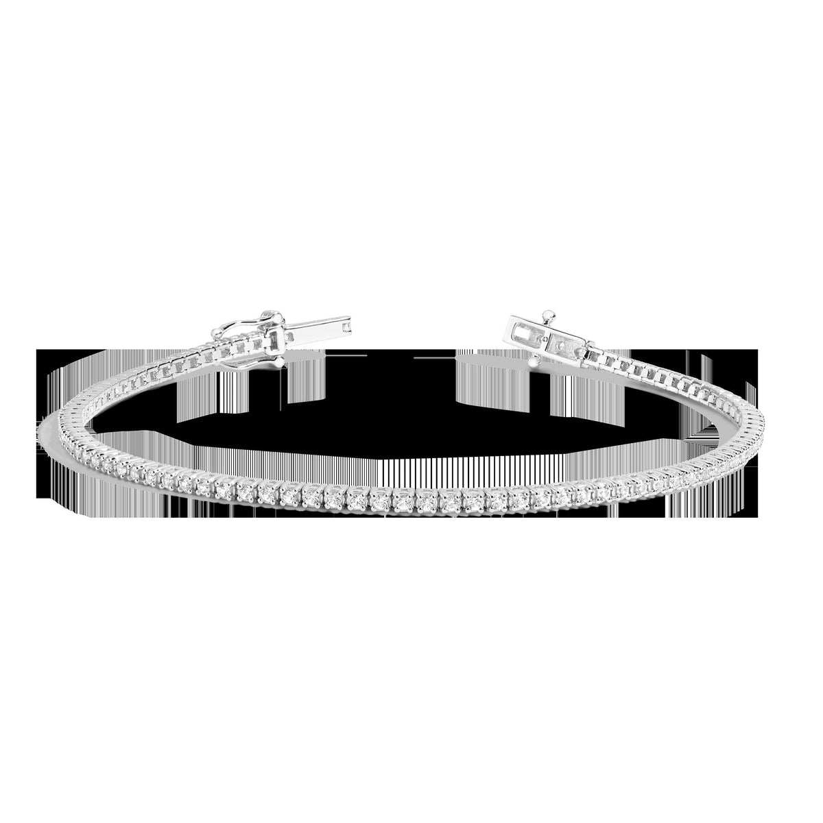 Petite Lab Grown White Sapphire Tennis Bracelet