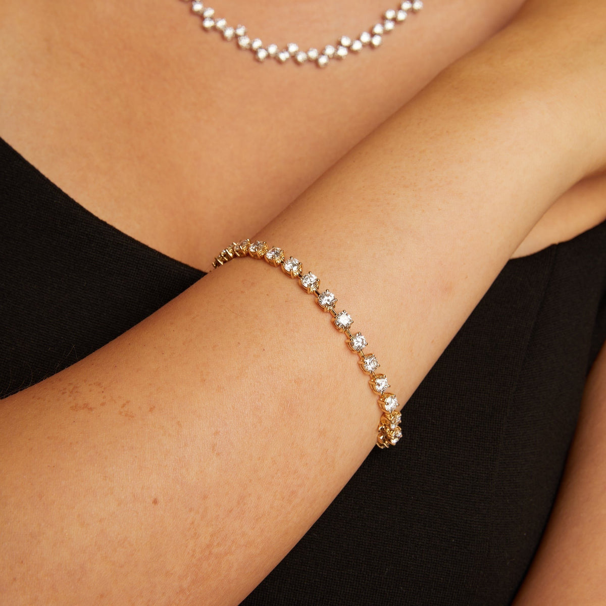 8ct Lab Grown Diamond Tennis Link Bracelet