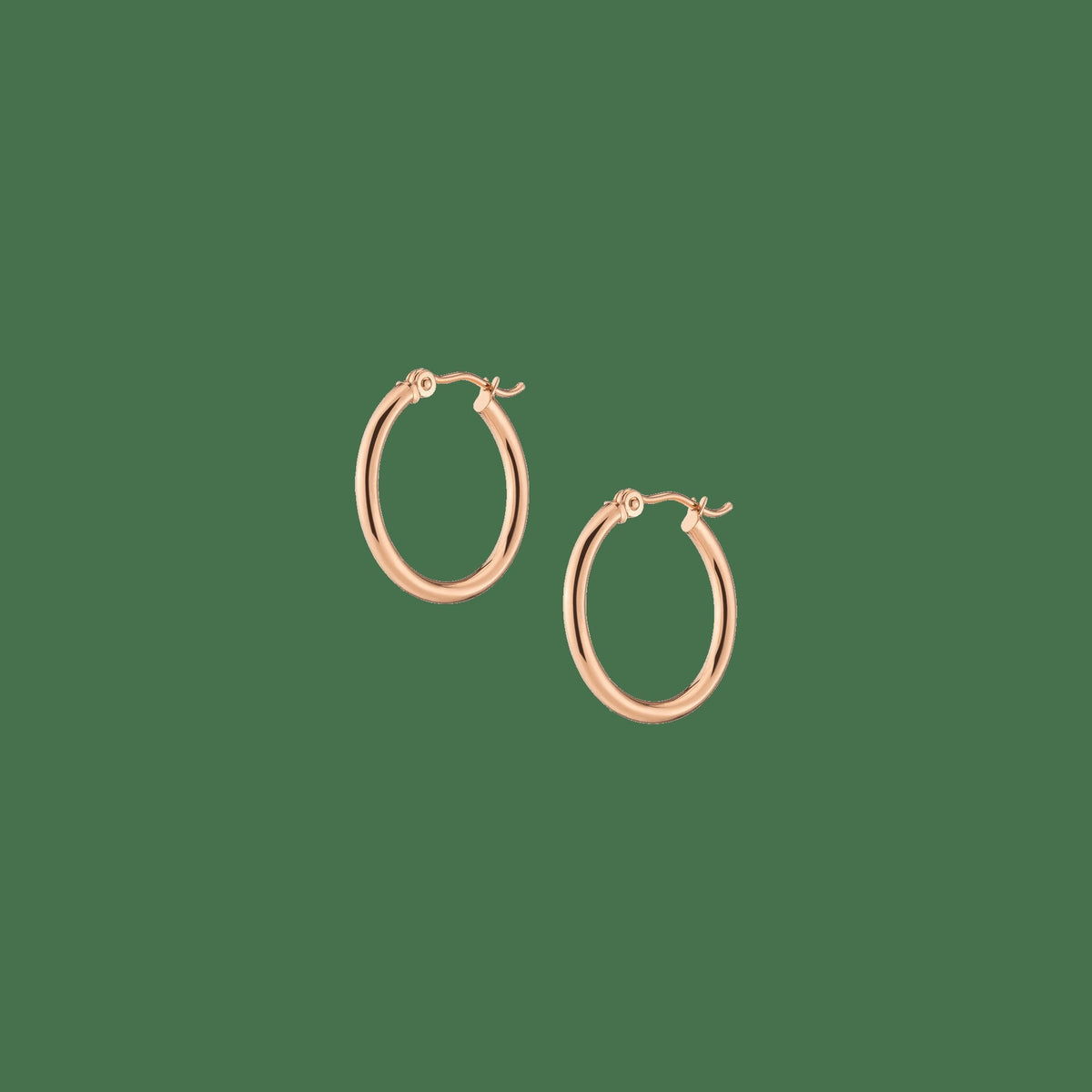 Gold Hoop Earrings - 2mm (20mm)