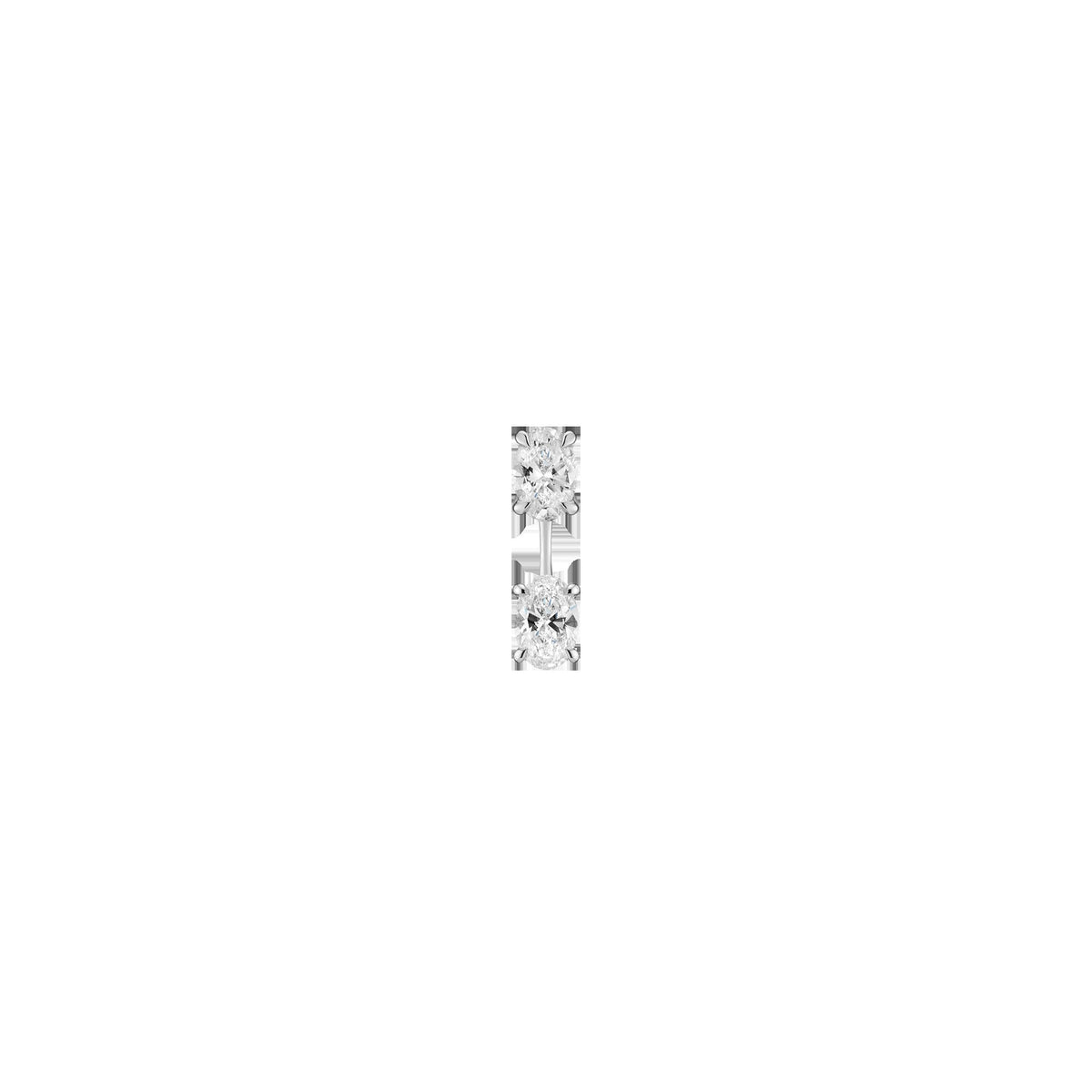 Lab Grown Diamond Ear Jacket - 0.5ct Oval Bottom Stone