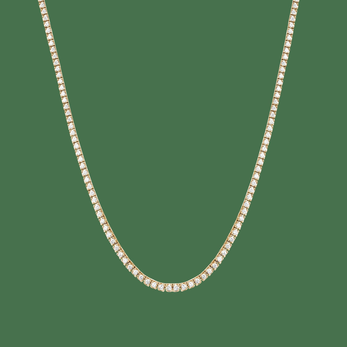 Classic Lab Grown Diamond Tennis Necklace - 5ct (Large)